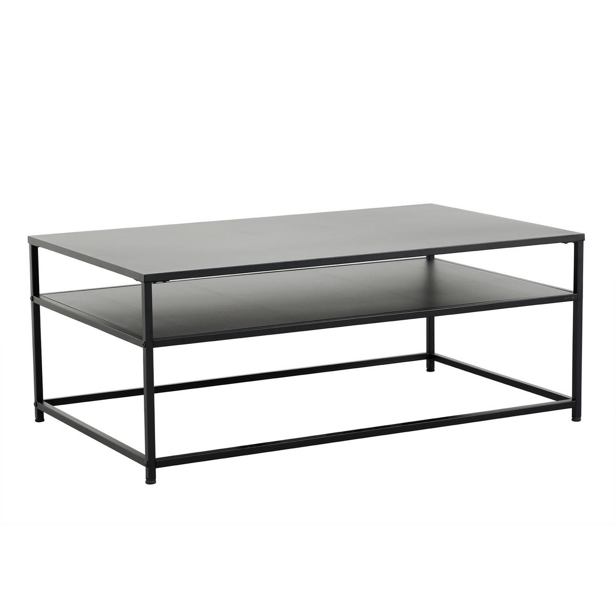 COUCHTISCH DURA STEEL Stahl rechteckig Schwarz 100cm - Schwarz, Metall (60/100/40cm) - riess-ambiente