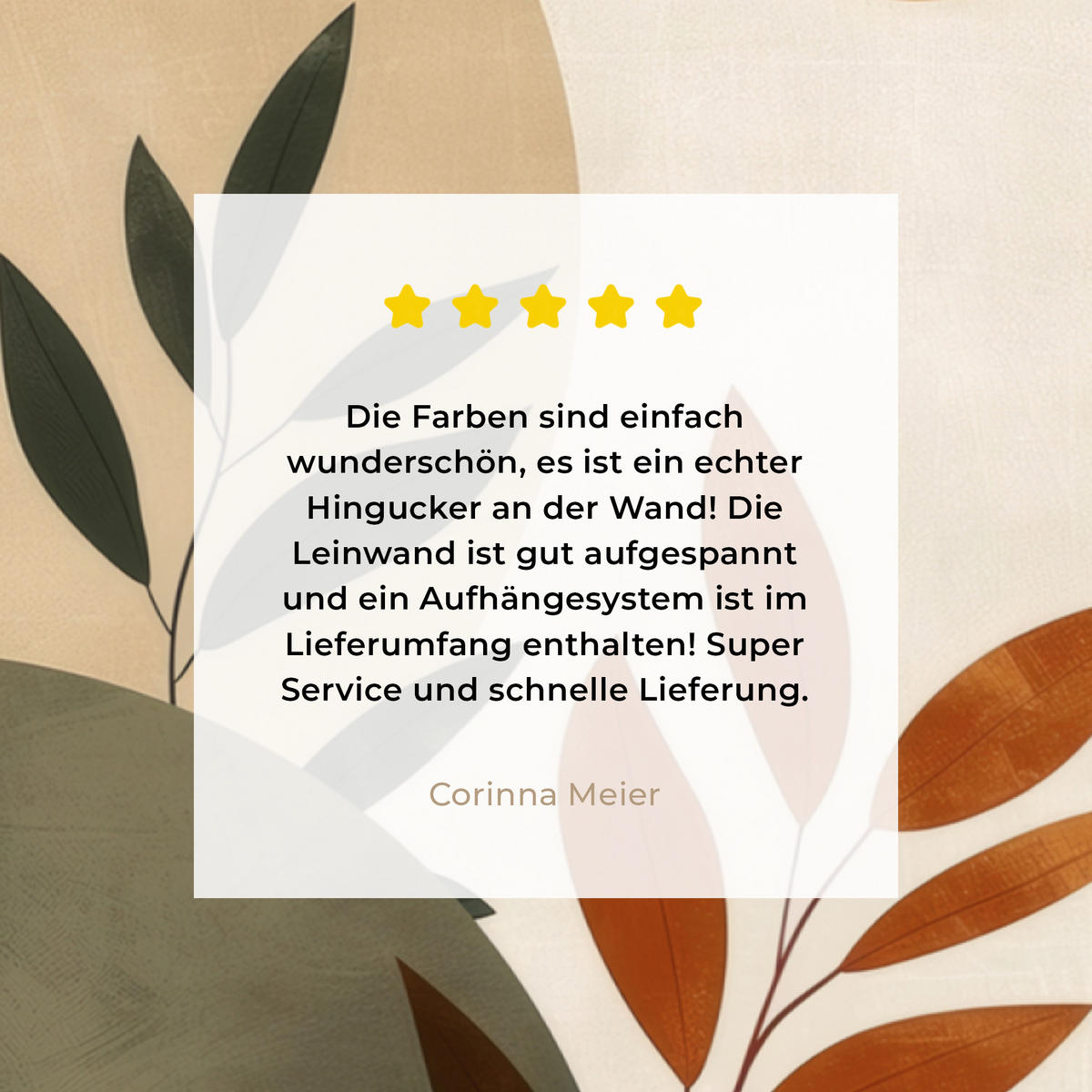 LEINWANDBILD Formen - Rund - Blätter - Beige Wandbilder 80x60 cm - Rostfarben, Textil (80/60cm) - MuchoWow