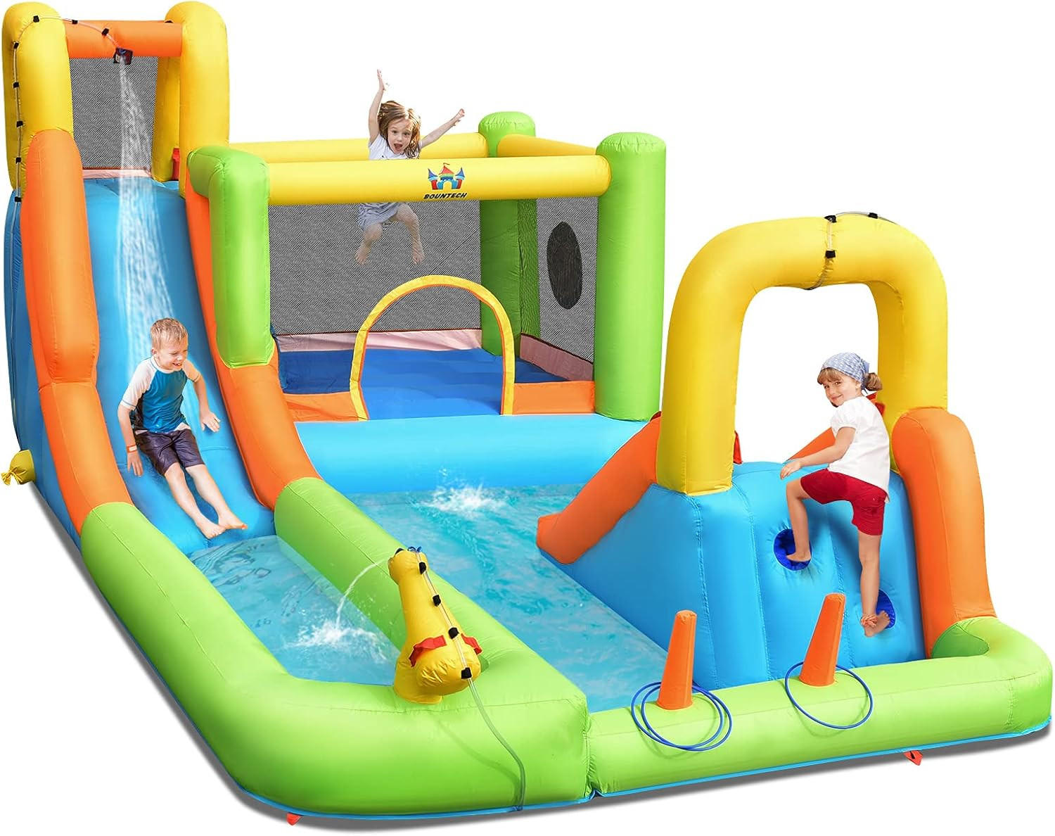 HÜPFBURG 216cm Multicoloured - Multicolor, Kunststoff (503/290/216cm) - COSTWAY