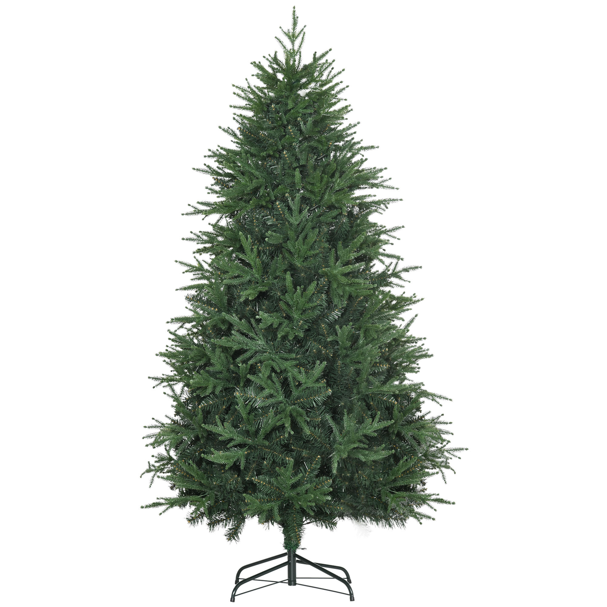 WEIHNACHTSBAUM, 180 cm, PVC, PE, Metall, Grün - Grün, Kunststoff (180cm) - HOMCOM