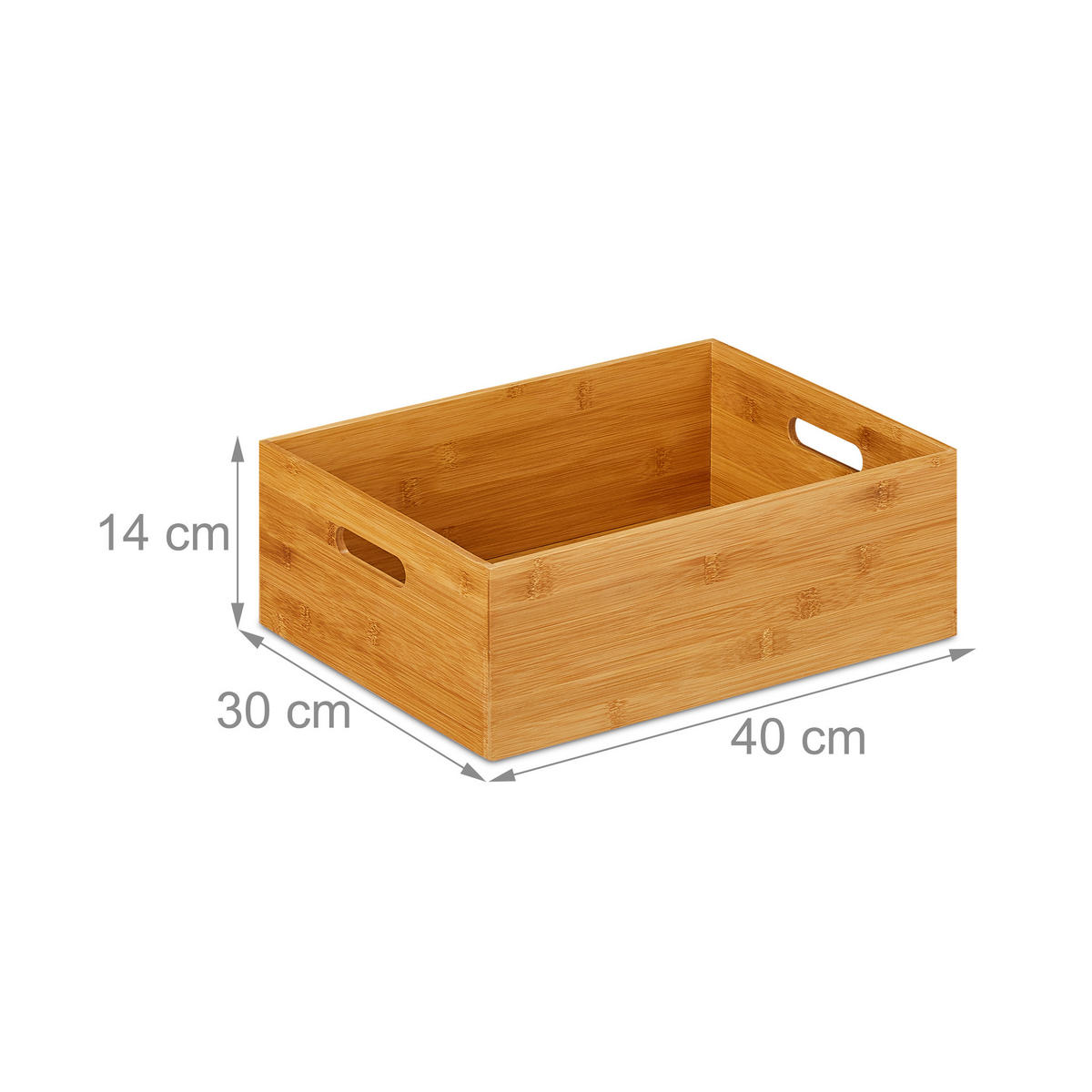 AUFBEWAHRUNGSKISTE - Hellbraun, Holz/Holzwerkstoff (30/14/40cm) - Relaxdays