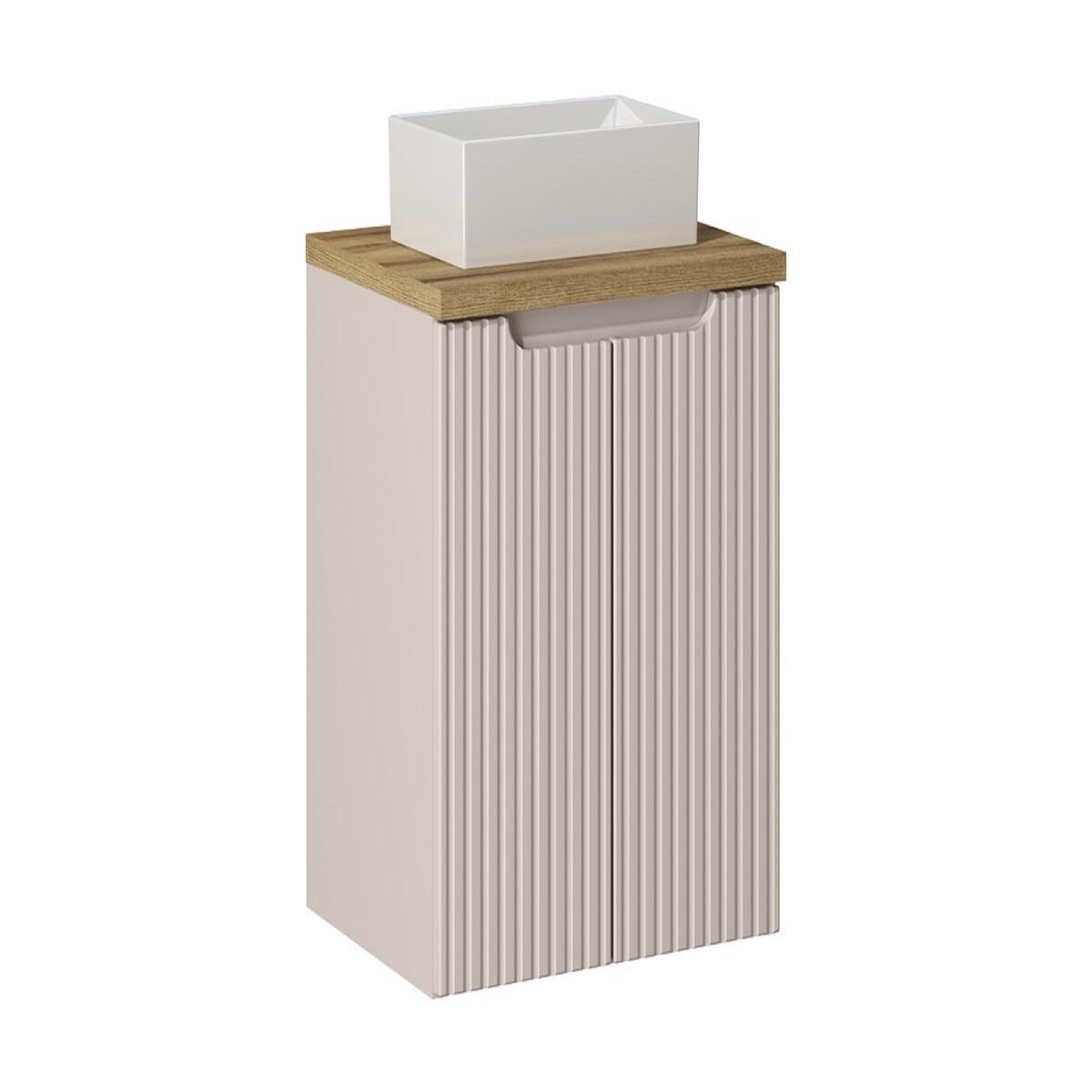 WASCHTISCHKOMBI 50 cm 3Teile Nova Cashmere N BM165 in Kaschmir/Evoke Oak - Kaschmir/Eiche Artisan, Holz (50/57/40cm)