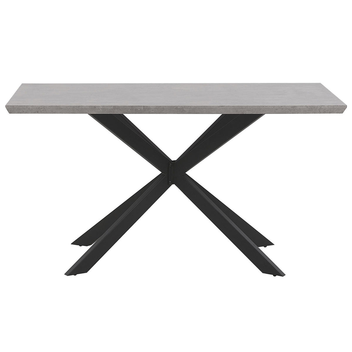 ESSTISCH 140/80/75 cm Hellgrau Rechteckig Spectra - Grau, Holzwerkstoff (140/80/75cm) - Beliani