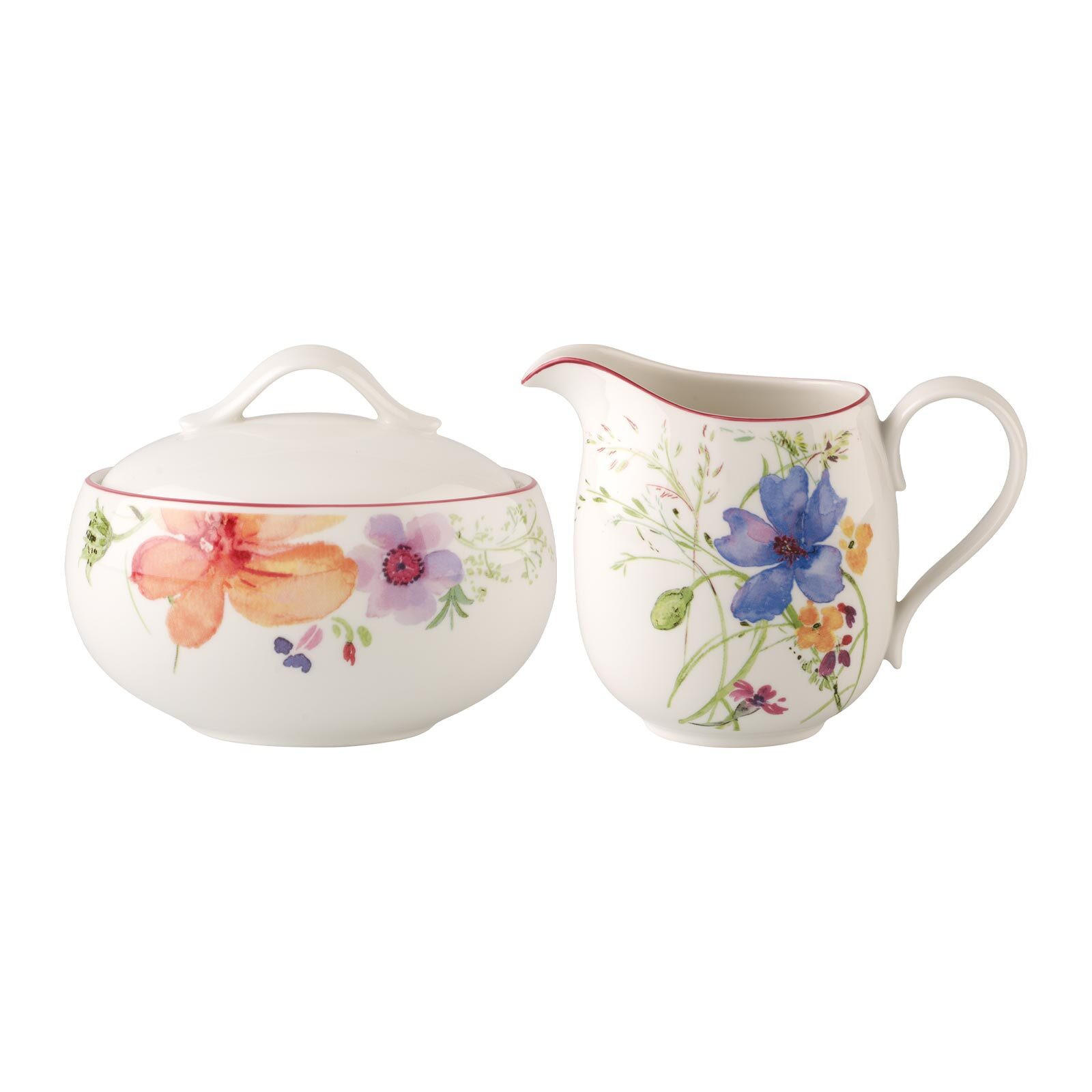 MILCH- UND ZUCKER-SET Mariefleur Basic bunt 2er Set - Multicolor, Keramik (1/1cm) - Villeroy & Boch