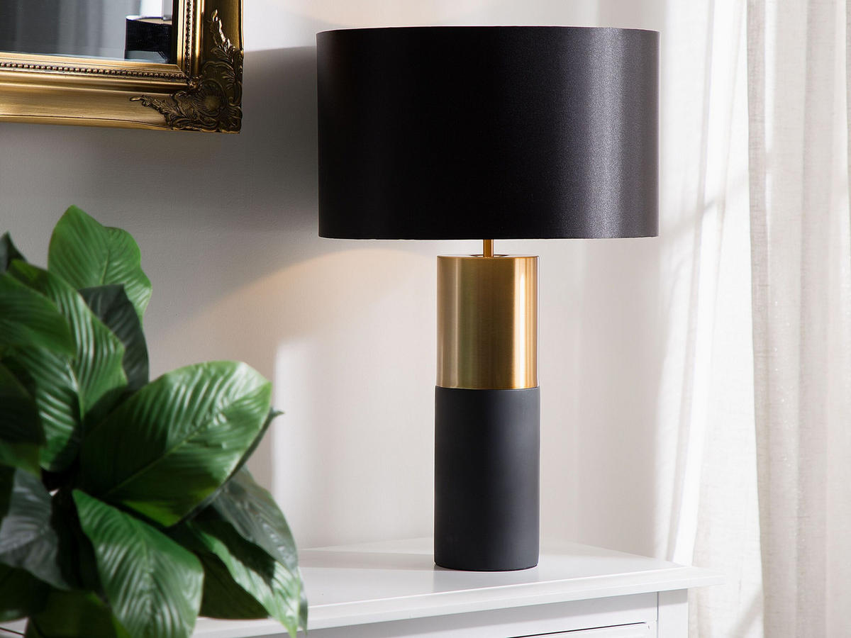 TISCHLAMPE Darling 40/40/61 cm - Schwarz, Metall (40/40/61cm) - Beliani