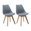 ESSZIMMERSTUHL MATS mit Sitzschale 2er Set in Grau - Grau, Textil (49/81/58cm) - SVITA