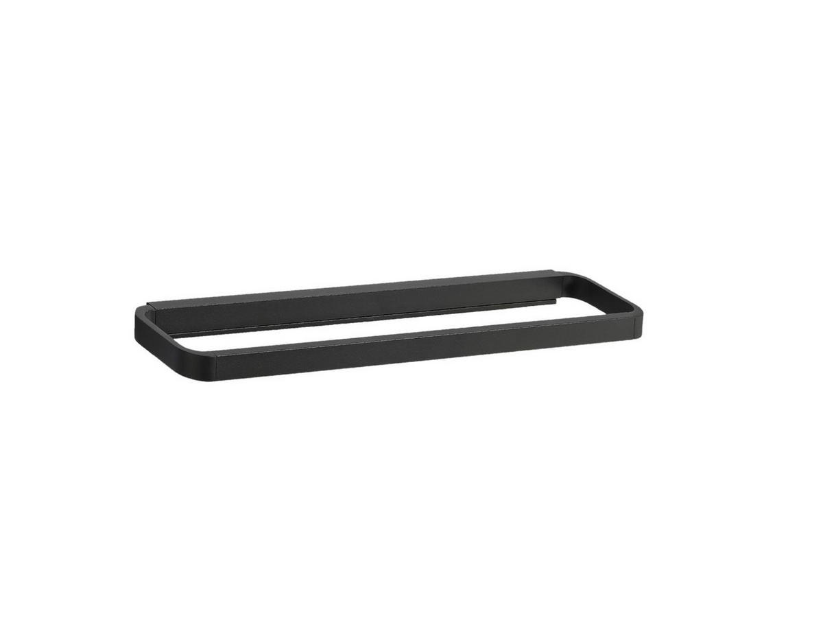 HANDTUCHHALTER Rim schwarz 44x7cm - Schwarz, Metall (44/2/7cm) - Zone Denmark