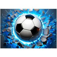 FOTOTAPETE Fußball Kinderzimmer Vliestapete Tapete 350x250 - Multicolor, Papier (350/250cm) - Wallarena