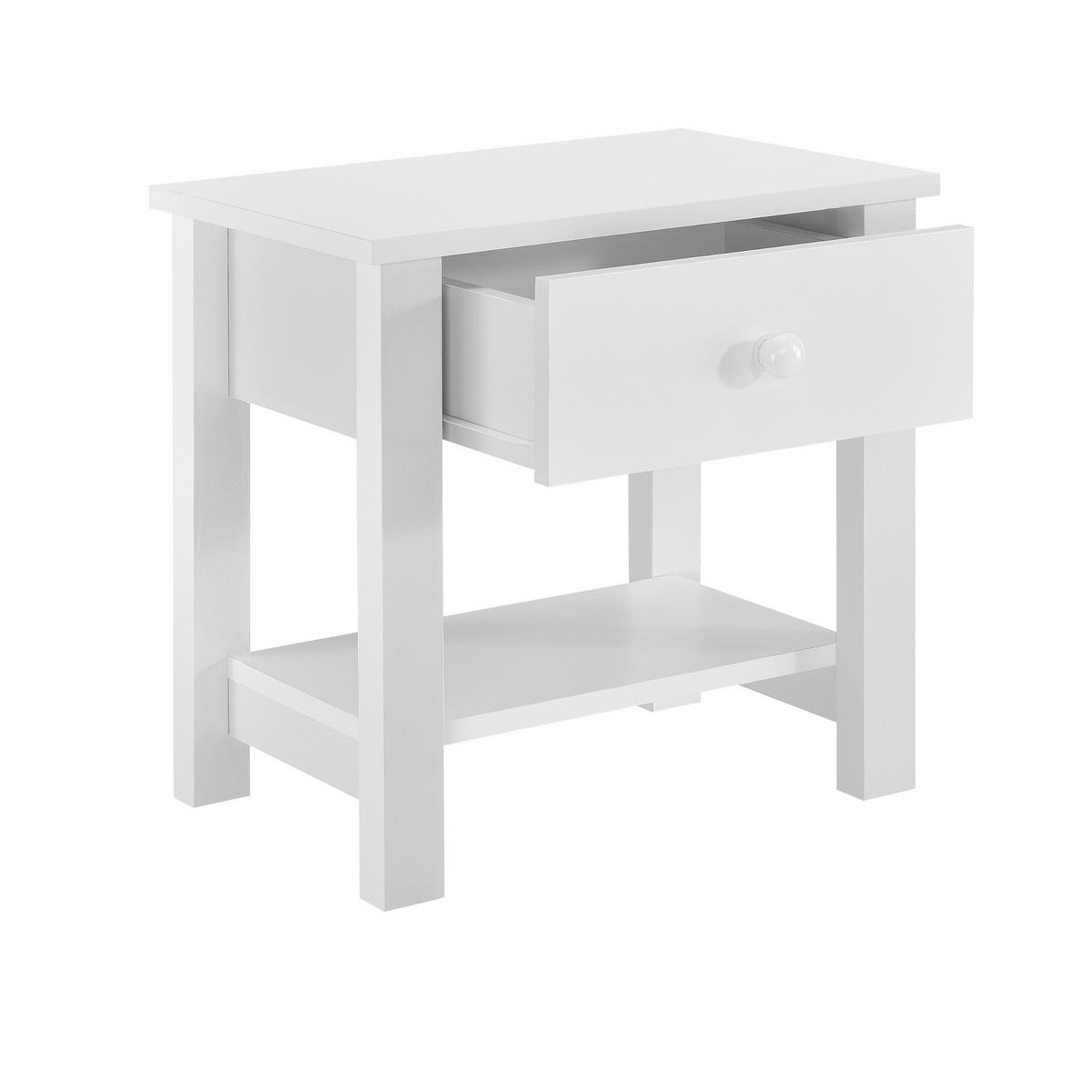 NACHTTISCH - Weiß, Metall (30/40/42cm) - [en.casa]