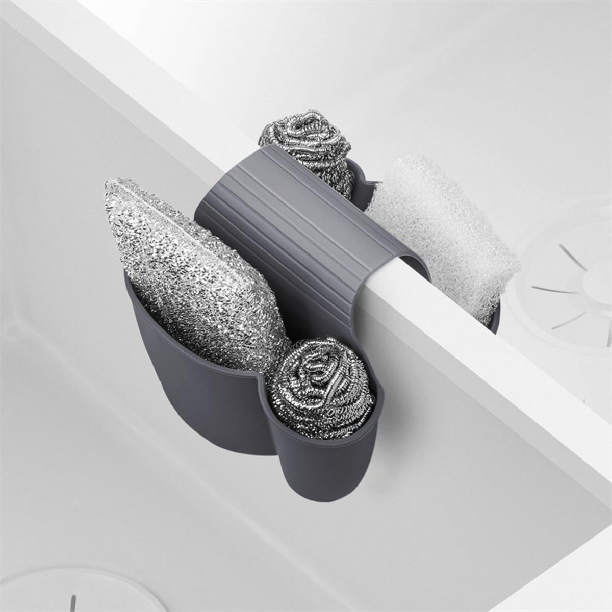 SPÜLENORGANIZER Grau 12/15/15.5 cm RA6185 - Grau, Kunststoff (15/15.5/12cm) - Rayen 