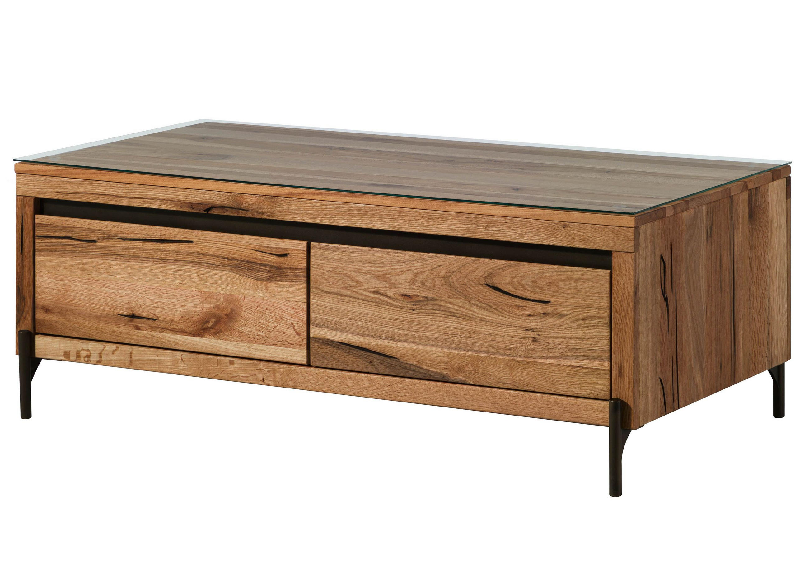 COUCHTISCH Wild-/Zerreiche 120x67x45 natur geölt MONTREUX #120 - Braun, Holz (120/67/45cm) - Massivmoebel24