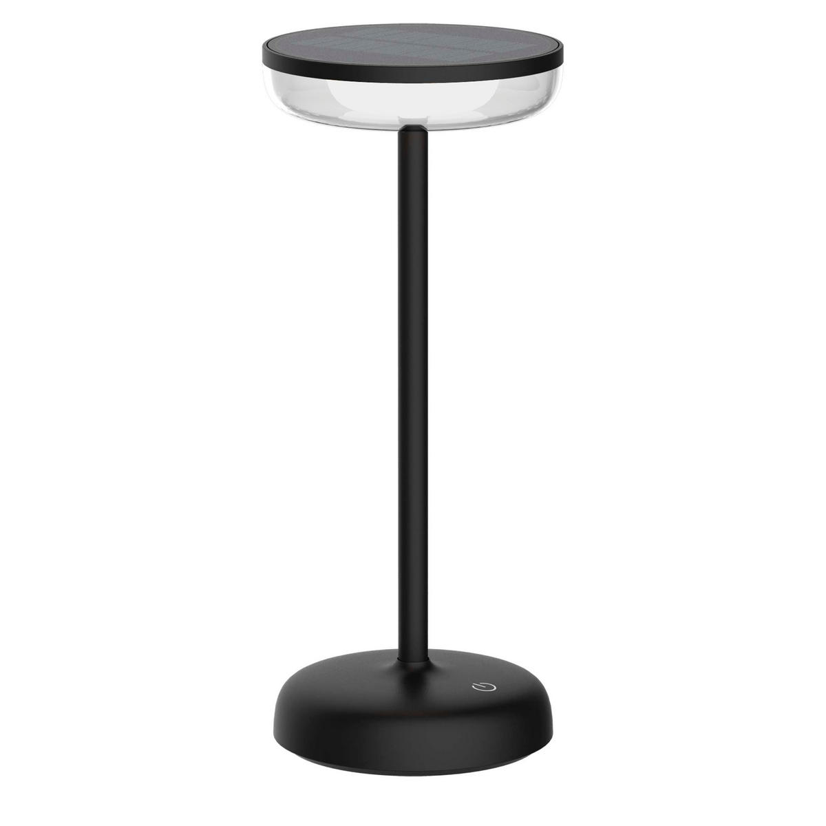 LED-SOLAR-TISCHLEUCHTE - stufenlos dimmbar mit warmweißem Licht für Innen- und Außenbereich, wetterbeständig, schwarz, 2er-Set - Schwarz, Kunststoff (11/25.1/11cm) - Northpoint