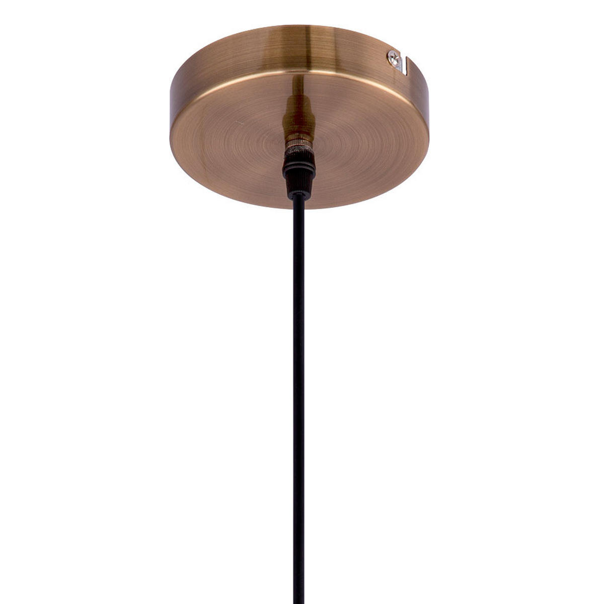 LED Hängeleuchte Hanfseil Braun - Schwarz, Metall (38/38/150cm) - Globo Lighting