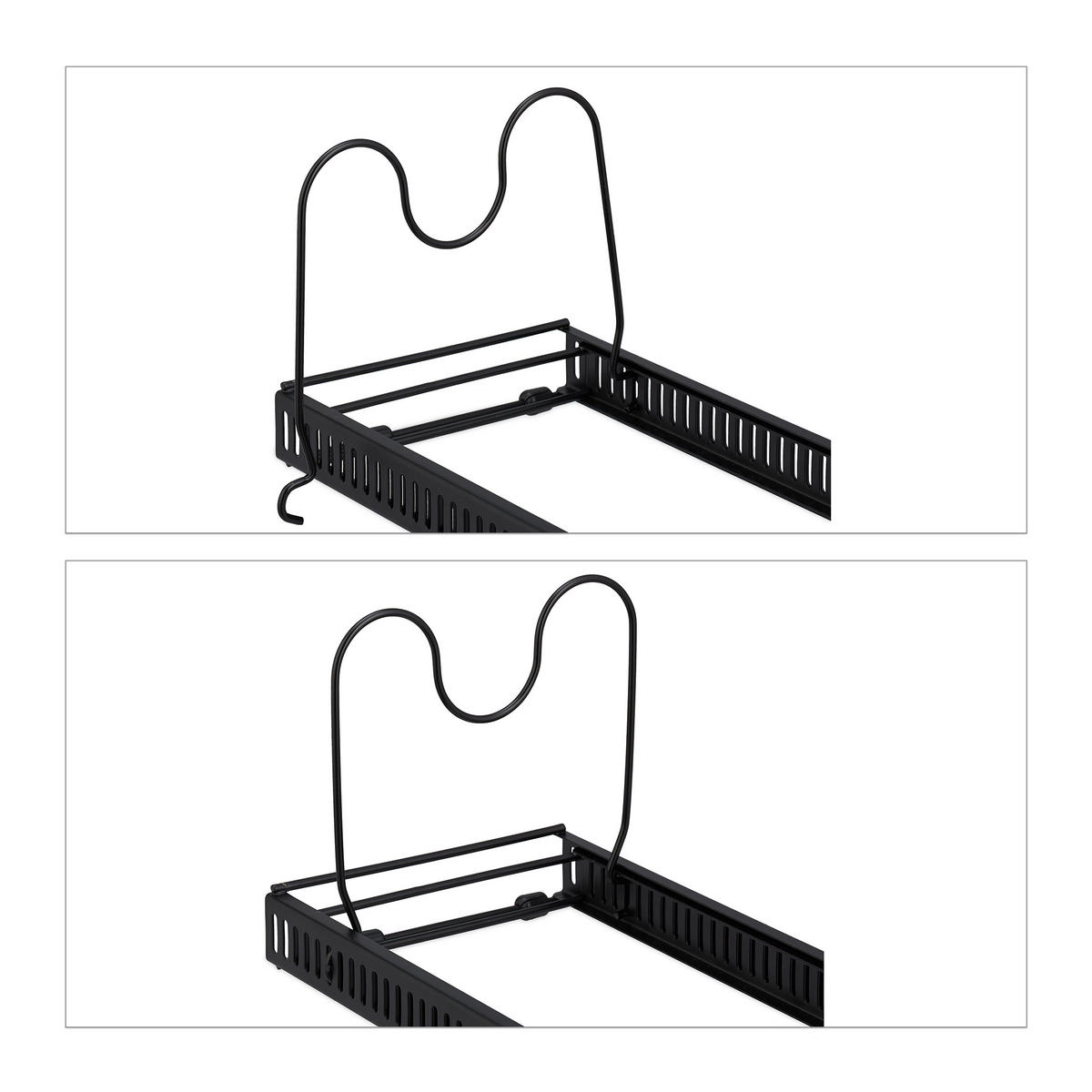 PFANNENHALTER - Schwarz, Metall (59/19/18cm) - Relaxdays