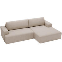 ECKSOFA L-Form 270 cm Boston mit Bettkasten, Schlaffunktion, Rechts, Beige - Beige, Holz (270/165cm) - Emporius