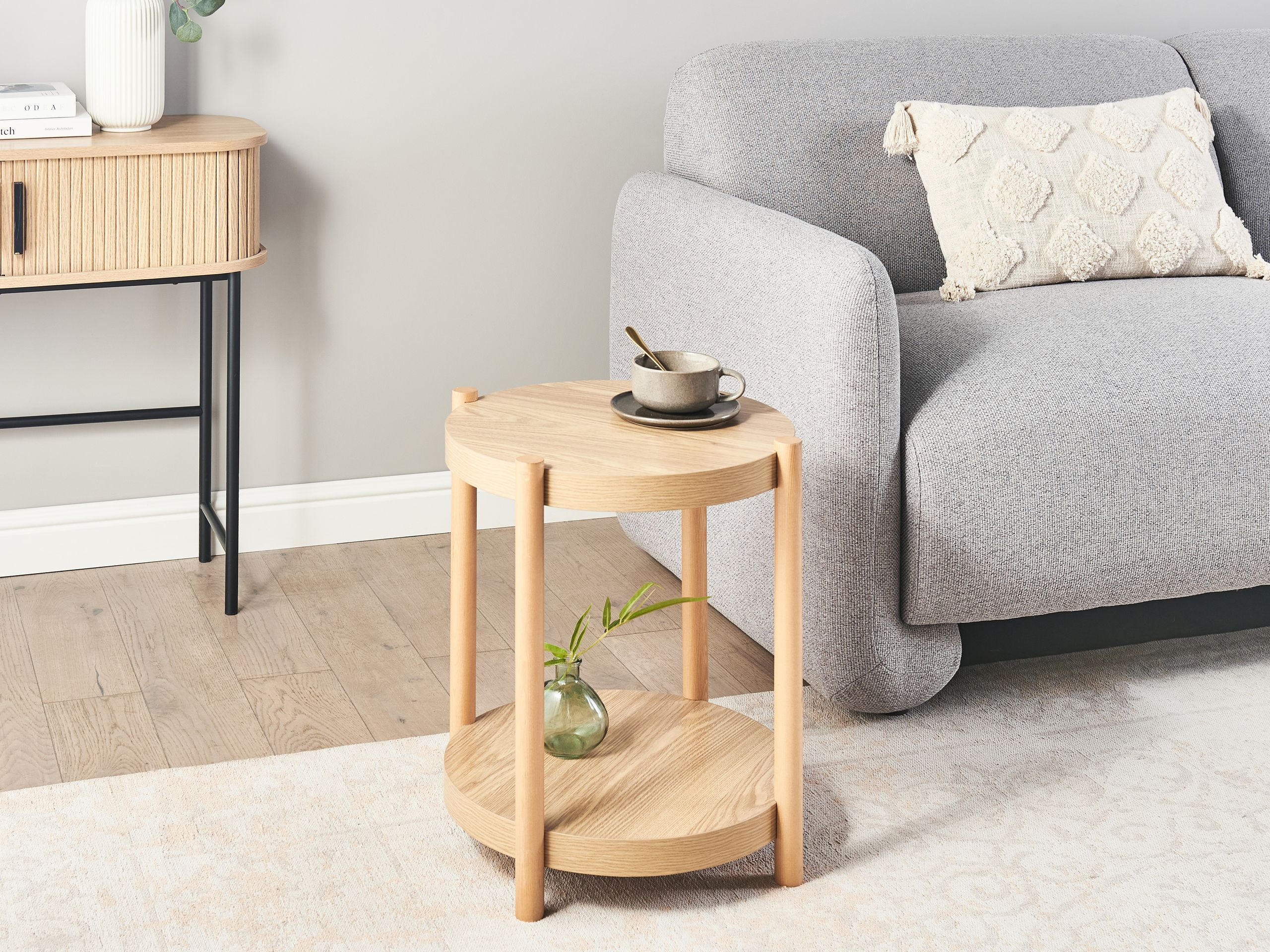 BEISTELLTISCH Heller Holzfarbton Connell - Hellbraun, Holzwerkstoff (40/40/49cm) - Beliani