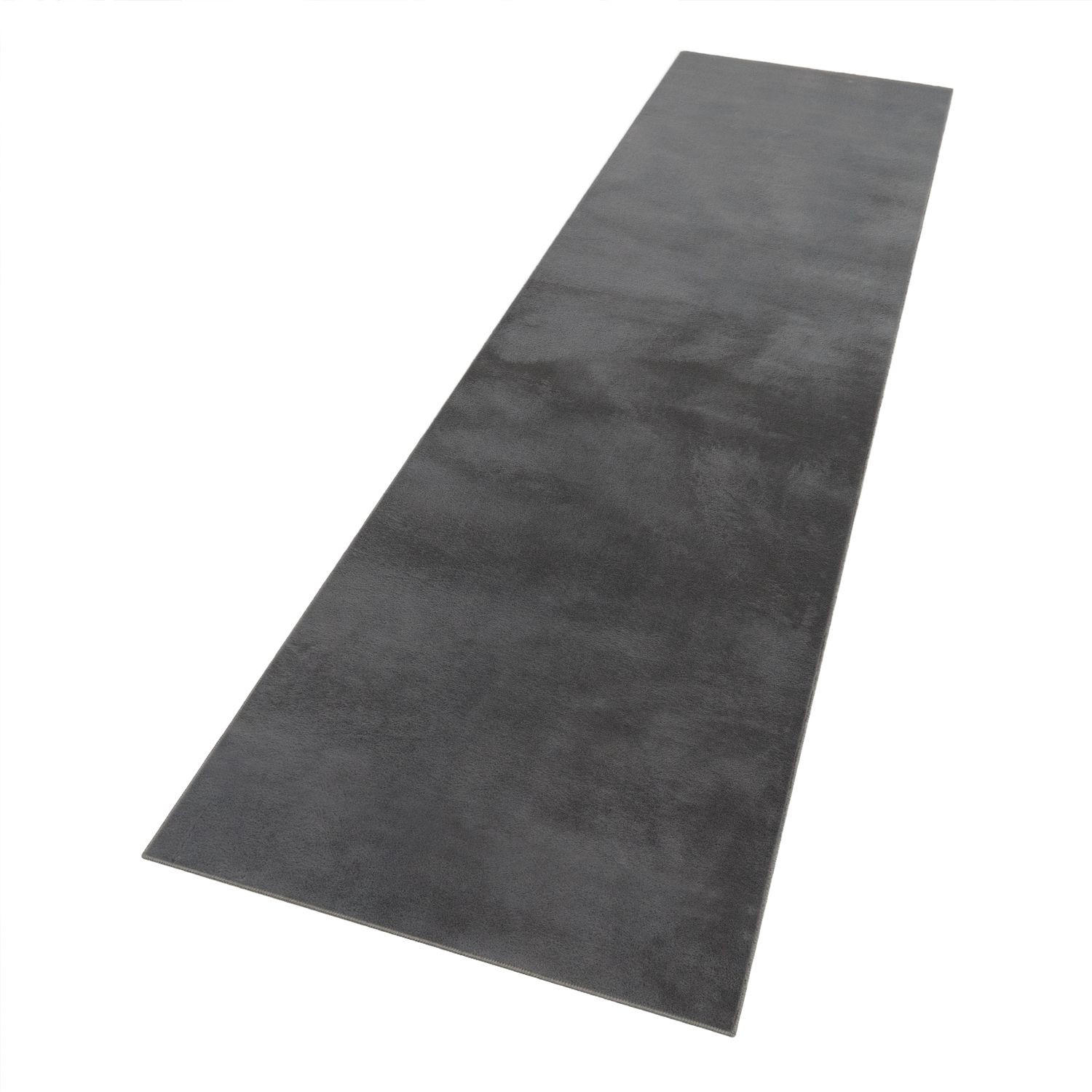 HOCHFLORTEPPICHE Anthrazit 80 x 300 cm - Anthrazit, Kunststoff (80/300cm) - TT Home