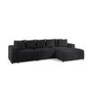 ECKSOFA Megan In Poso - Anthrazit, Holzwerkstoff/Textil (331/165cm) - Fun Möbel