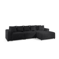 ECKSOFA Megan In Poso - Anthrazit, Holzwerkstoff/Textil (331/165cm) - Fun Möbel