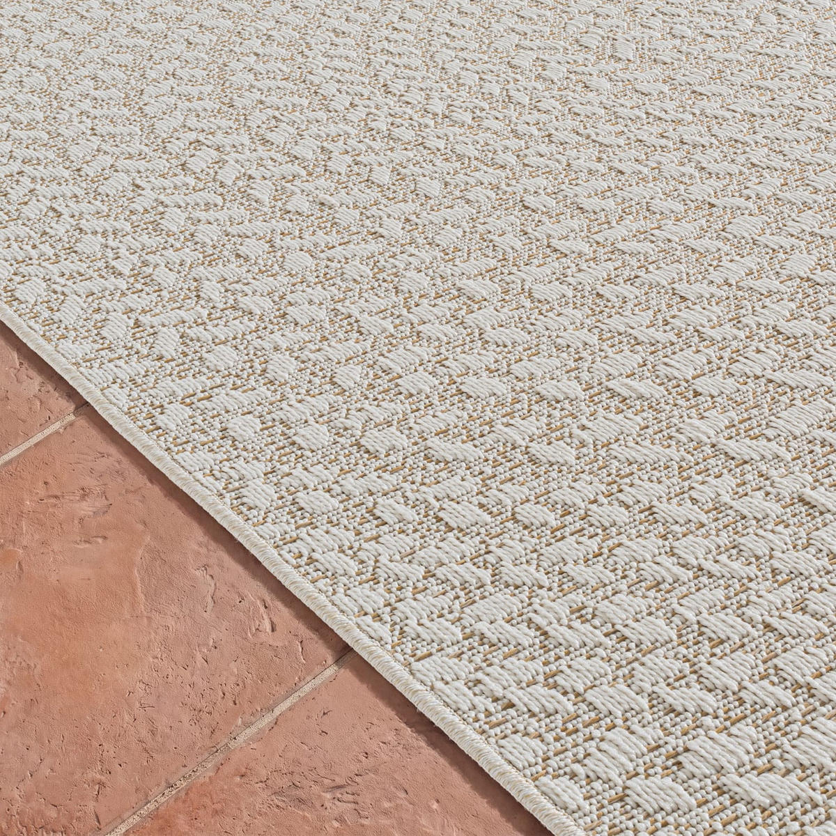 OUTDOORTEPPICH 120/170 cm Waregem 630 - Creme, Kunststoff (120/170cm) - Paco Home