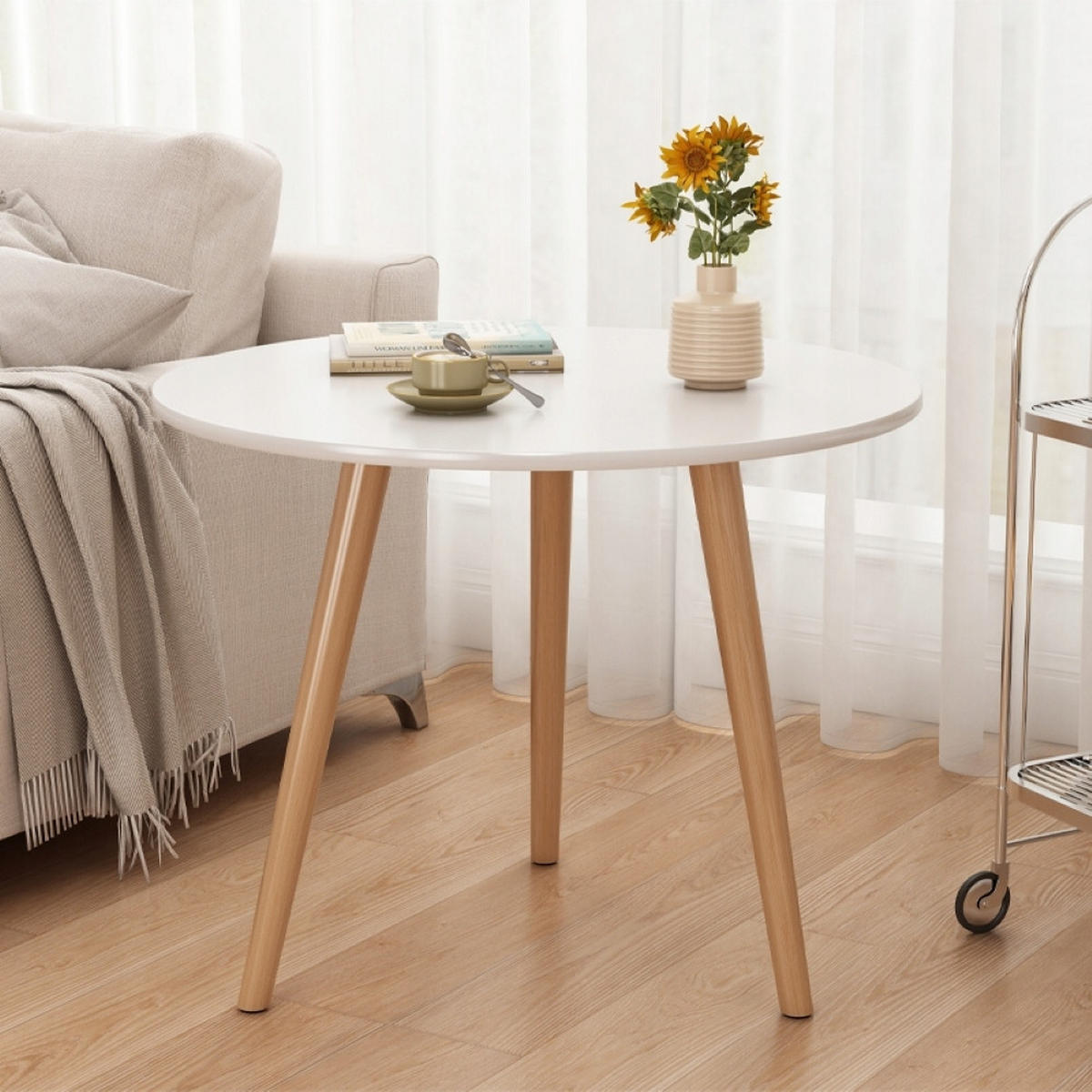 WEISSER Couchtisch 60/60/50 cm - Weiß, Holzwerkstoff (60/60/50cm)