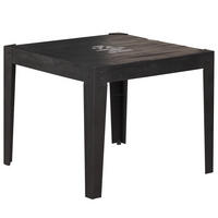 ESSTISCH - Mango massiv - Schwarz, Holz/Metall (90/90/76cm) - home24