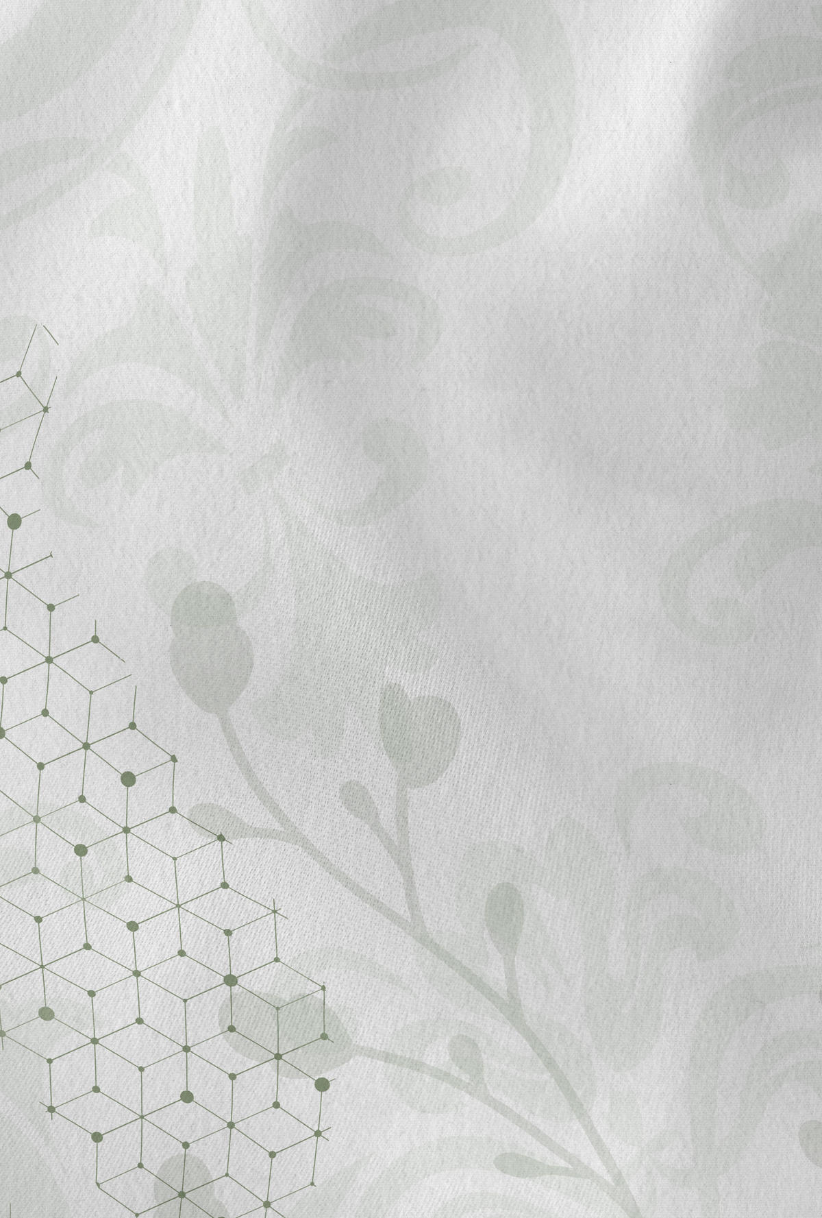 BETTWÄSCHE-GARNITUR Premium Biber Wiesenflora salbei, 135x200 cm + 80x80 cm - Salbeigrün, Textil (135/200cm) - biberna