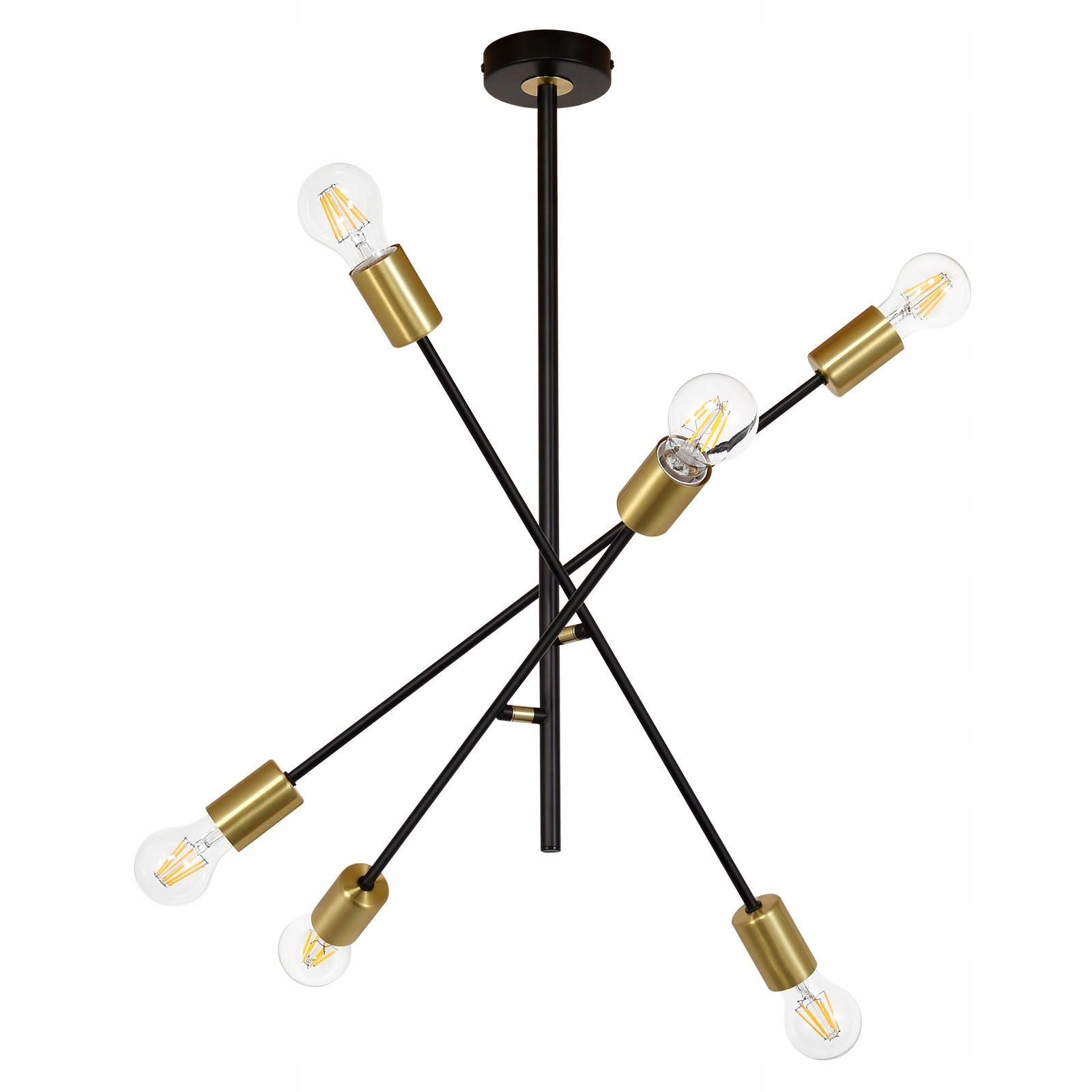 HÄNGELEUCHTE Aura 6-flammig 64/64/63 cm - Goldfarben, Holzwerkstoff (64/64/63cm) - Nettlife