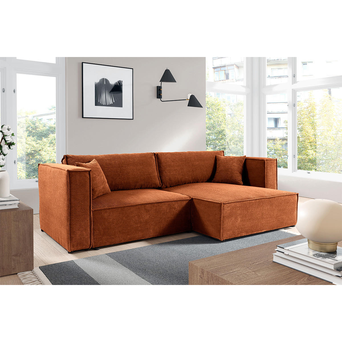 Thumbnail - Petits-meubles Sofa, Orange, Holz, 245x77x148 cm, Wohnzimmer, Sofas & Couches, Sofas, 3-Sitzer Sofas