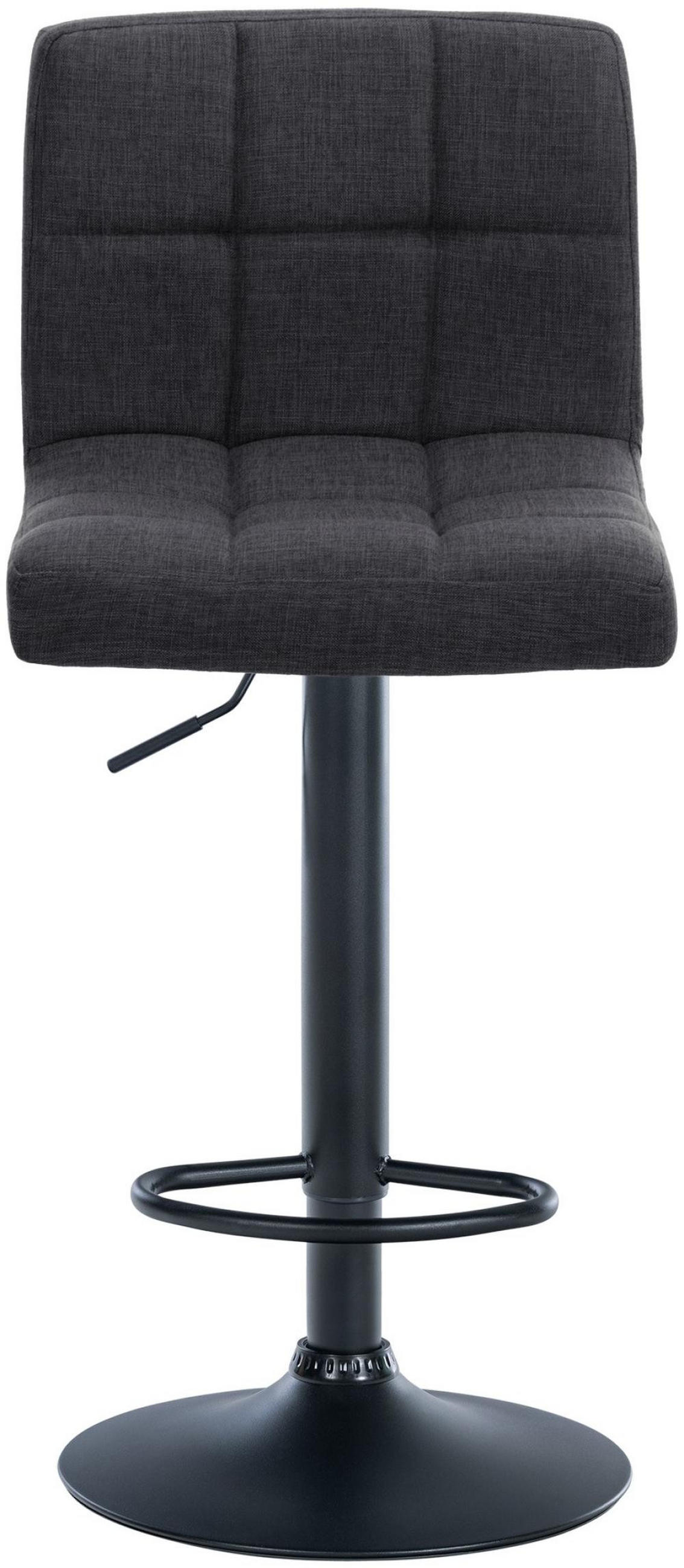 BARHOCKER 2er Set Stoff dunkelgrau - Dunkelgrau, Textil/Metall (46/94/47cm) - CLP
