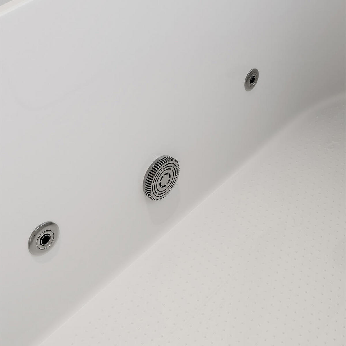 SENIORENBADEWANNE liegend mit Whirlpoolfunktion VITAL M - 153 x 76 cm Rechts - Weiß, Kunststoff (153/64/76cm) - Home Deluxe