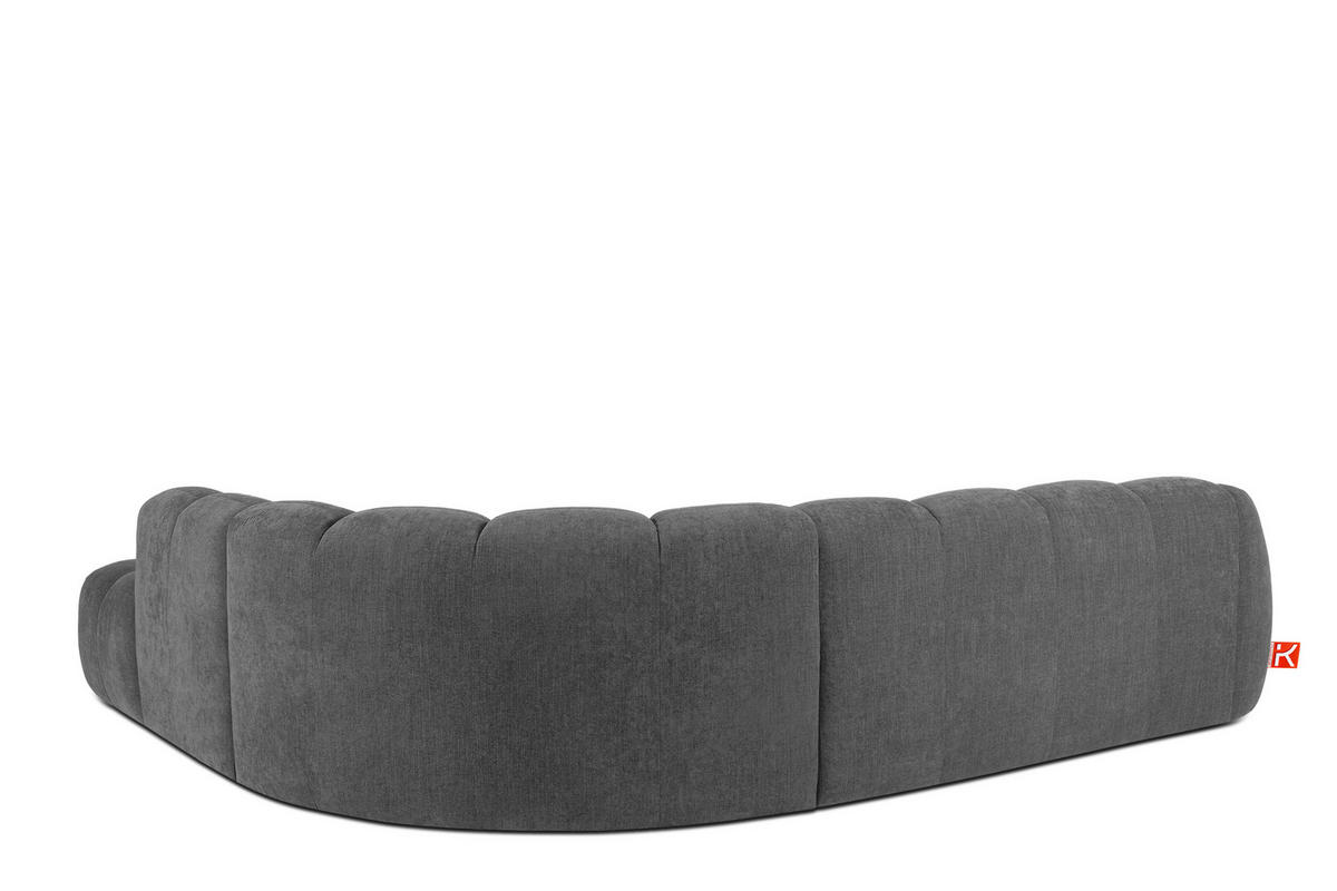 ECKSOFA RECHTS FLAVA, Aschgrau - Grau, Holz/Holzwerkstoff (310/274cm) - KONSIMO®