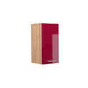 HÄNGESCHRANK R-Line Rot Hochglanz 30 cm - Honigeiche/Eiche Wotan, Holzwerkstoff (30/60/31cm) - Vicco