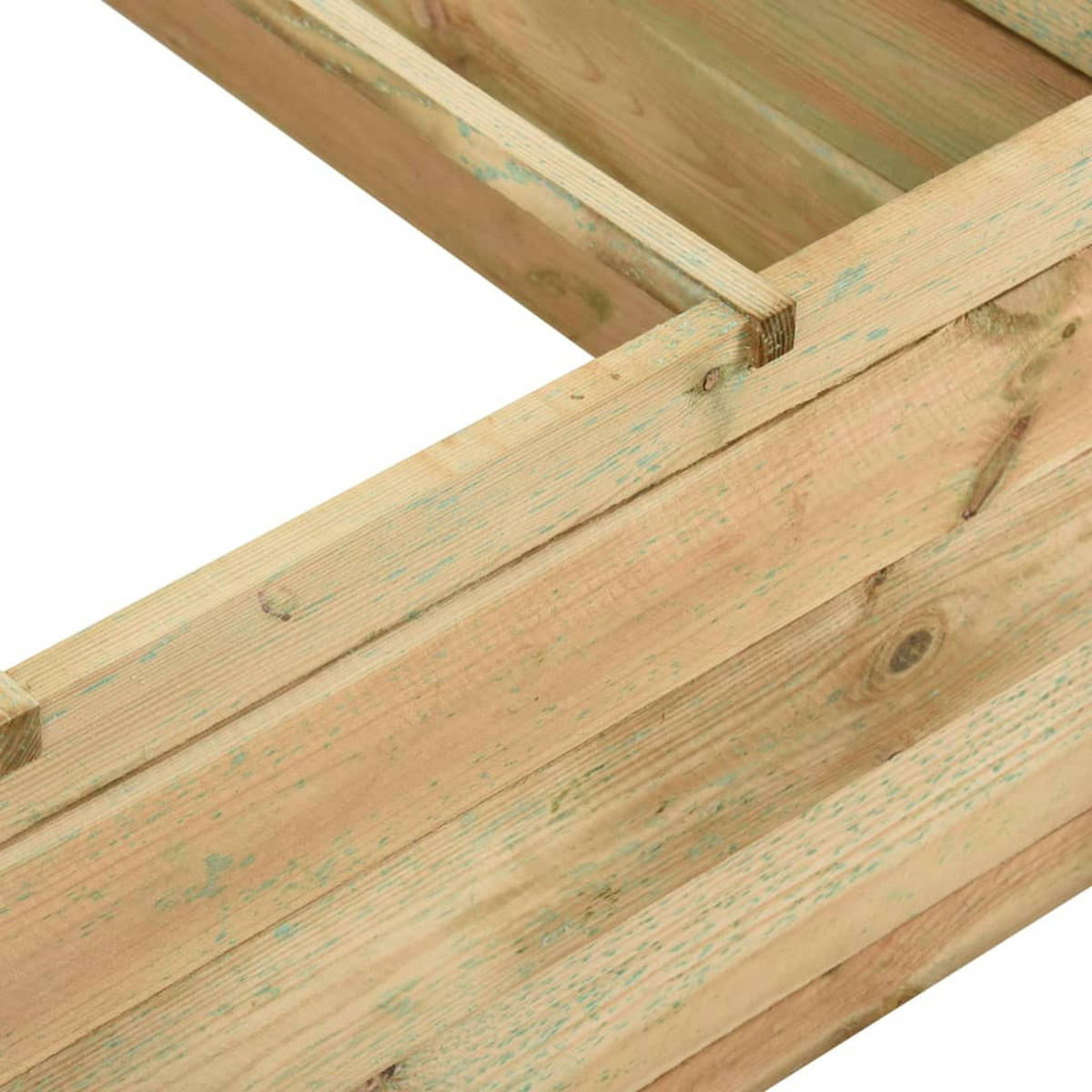 HOCHBEET aus Kiefernholz FILIP Grün imprägniert 120x120x40 cm - Grün, Holz (120/40/120cm) - DELUKE