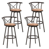 BARHOCKER 4er-Set Drehbar Braun - Braun, Metall (56/98.5/40cm) - Meubles Cosy