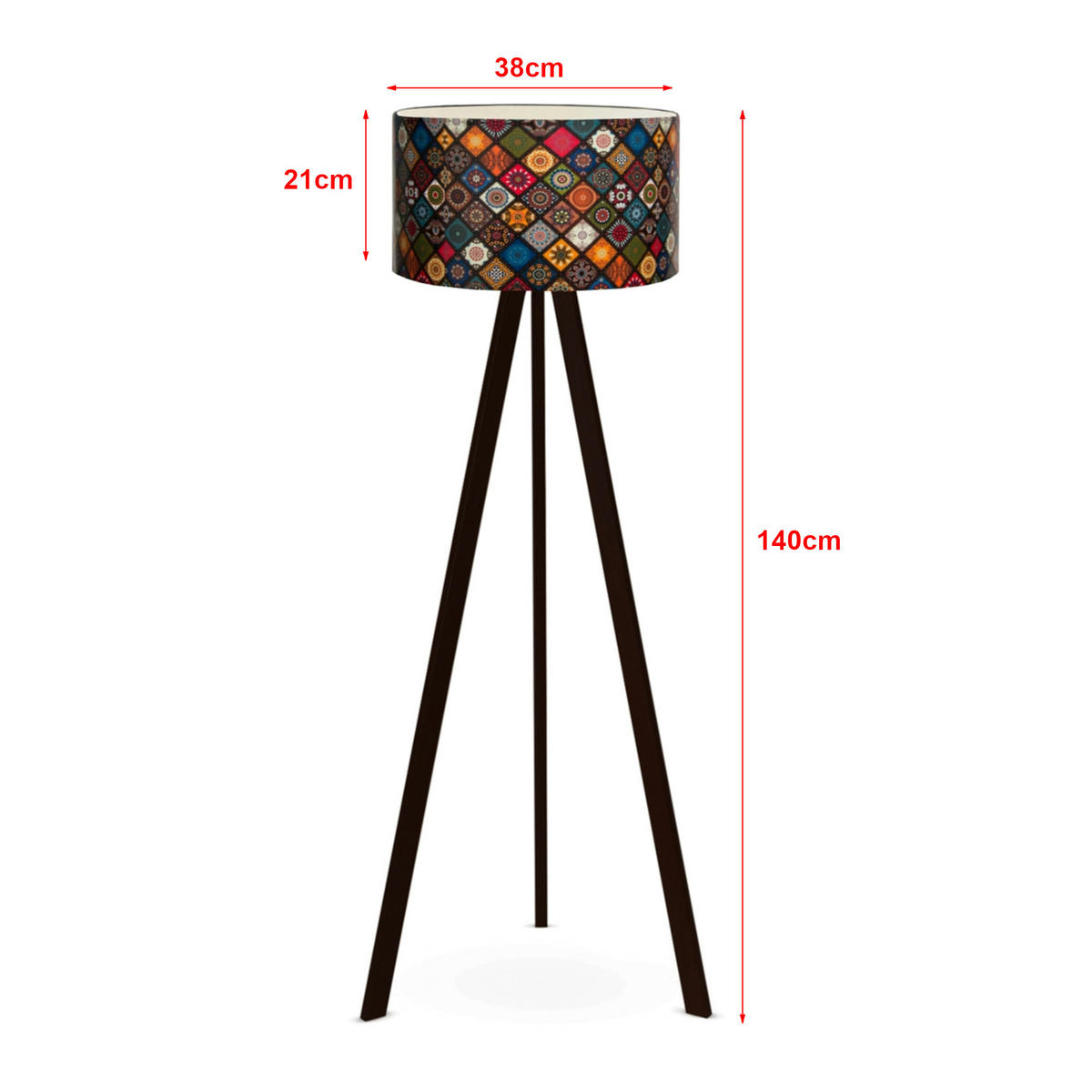 STOJACÍ SVÍTIDLO Newport - různobarevná, kompozitní dřevo (38/38/140cm) - lux.pro