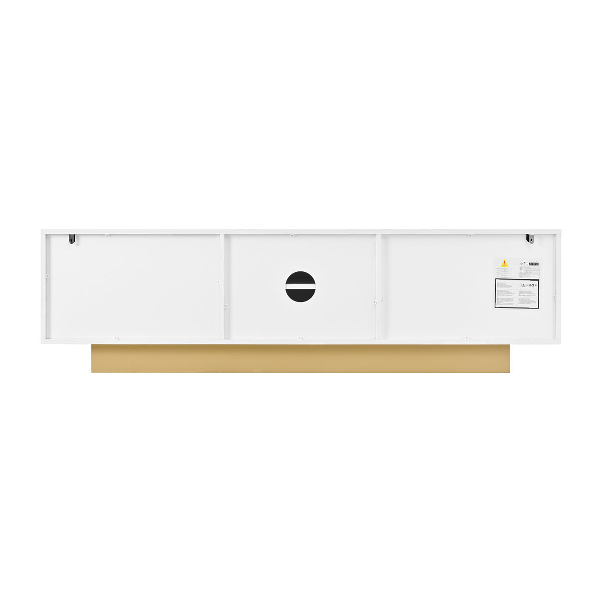 TV STOLEK bílý moderní 3 dvířka vedení kabelů - bílá, kompozitní dřevo (170/47/40.5cm) - Urban Meuble