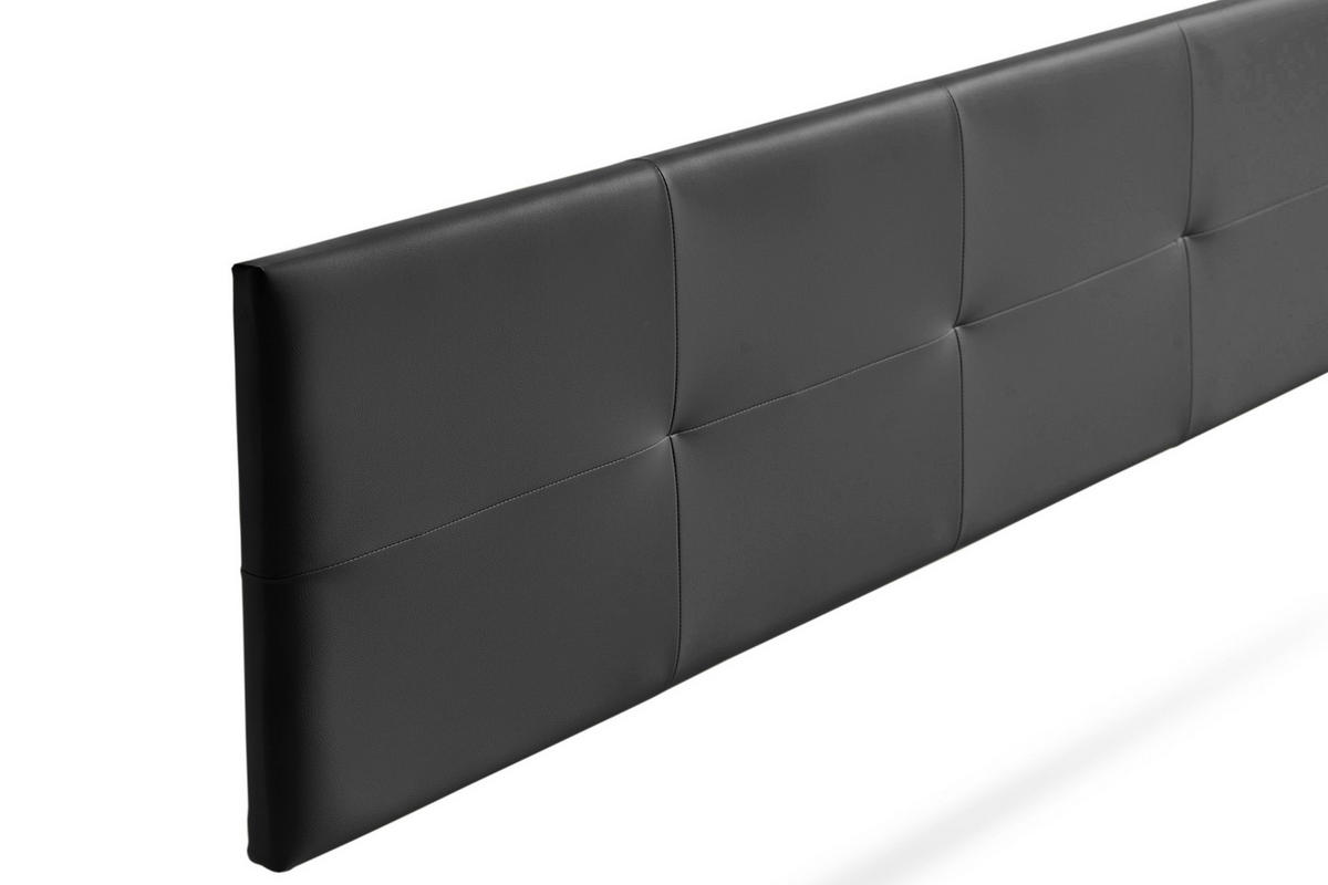 KOPFTEIL gepolstert ALTEA Kunstleder 170x50x5 cm - Schwarz - Moonia - Schwarz, Holz (170/5/50cm)