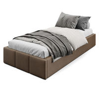 POLSTERBETT für Schlafzimmer Bett mit Stauraum Braun 90x200cm - Braun, Holzwerkstoff/Textil (90/200cm) - Muralo