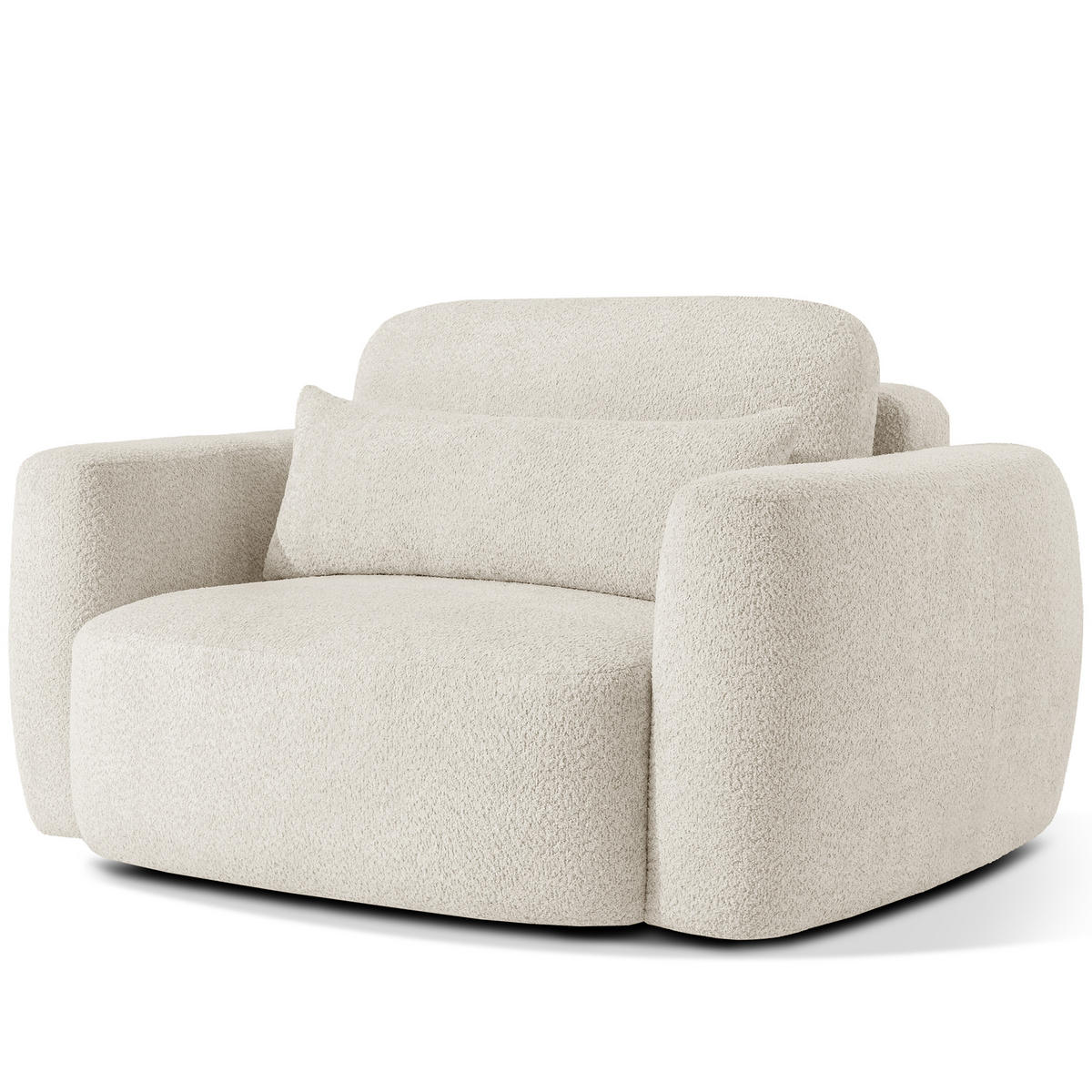 SESSEL ELOSA - Weiß, Holz/Textil (145/85/115cm) - KONSIMO®