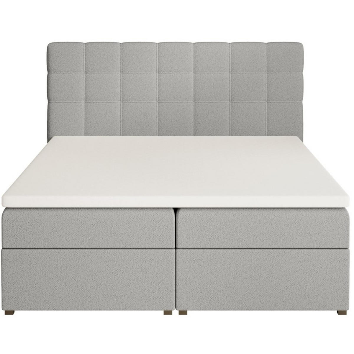 POLSTERBETT Topiq I 144/203/103 grau, Bouclé-Stoff - Grau, Holzwerkstoff (140/200cm) - Beautysofa