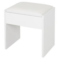 SCHMINKHOCKER - Weiß, Holzwerkstoff (29.5/43/40cm) - ECD-Germany