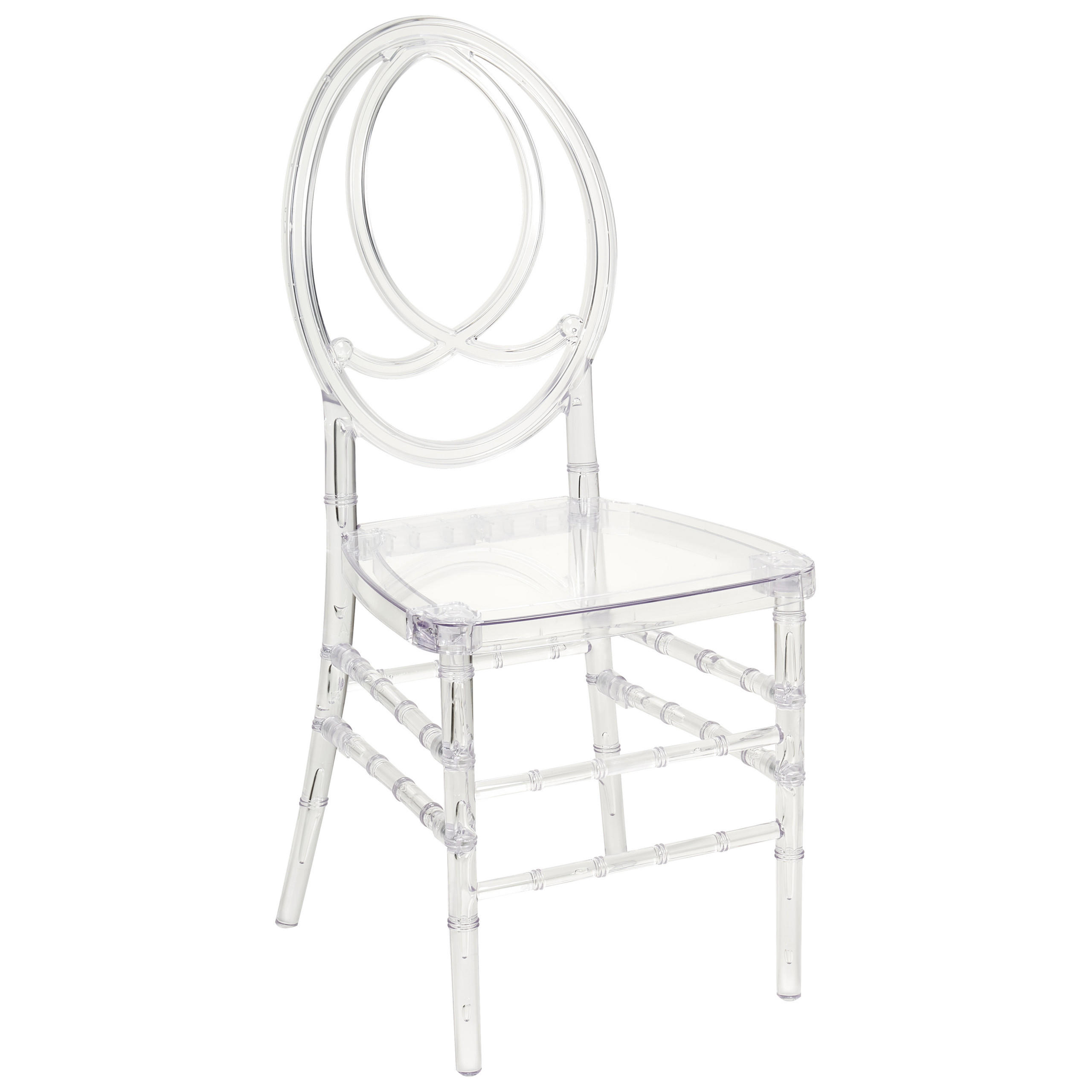 BANKETTSTUHL 2er-Set Transparent Midway - Transparent, Kunststoff (41/92/41cm) - Beliani