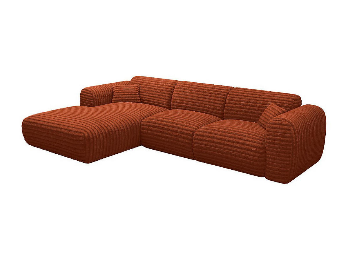 SOFA - 5 Personen - stoff - terracotta Pogni - Terracotta, Kunststoff/Textil (280/73/165cm) - Vente-Unique