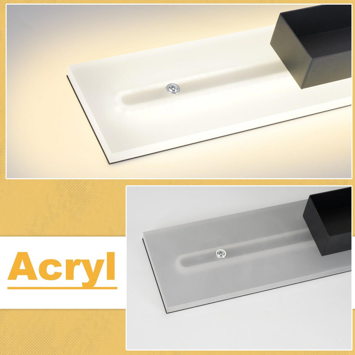 LED WANDLEUCHTE Christine - Schwarz, Metall (100/8/4cm) - Nettlife
