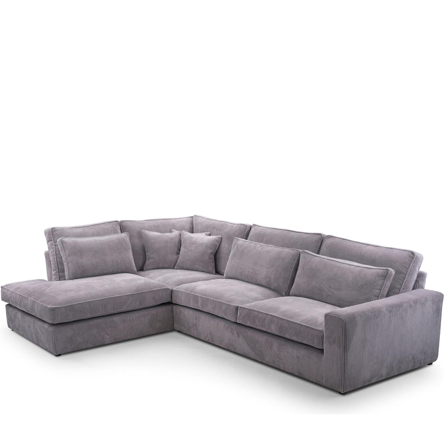 ECKSOFA LINKS IMPERA Modern 4/5 Sitzer, Grau - Grau, Textil (314/224cm) - KONSIMO®