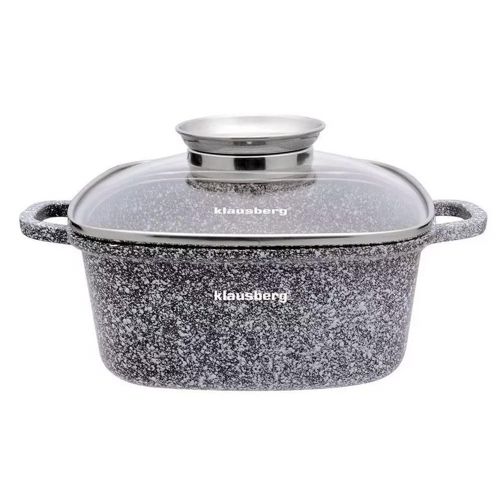 TOPF Grau 20/20/9 cm KB7528 - Grau, Metall (20cm) - Klausberg 