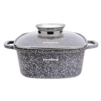 TOPF Grau 20/20/9 cm KB7528 - Grau, Metall (20cm) - Klausberg 
