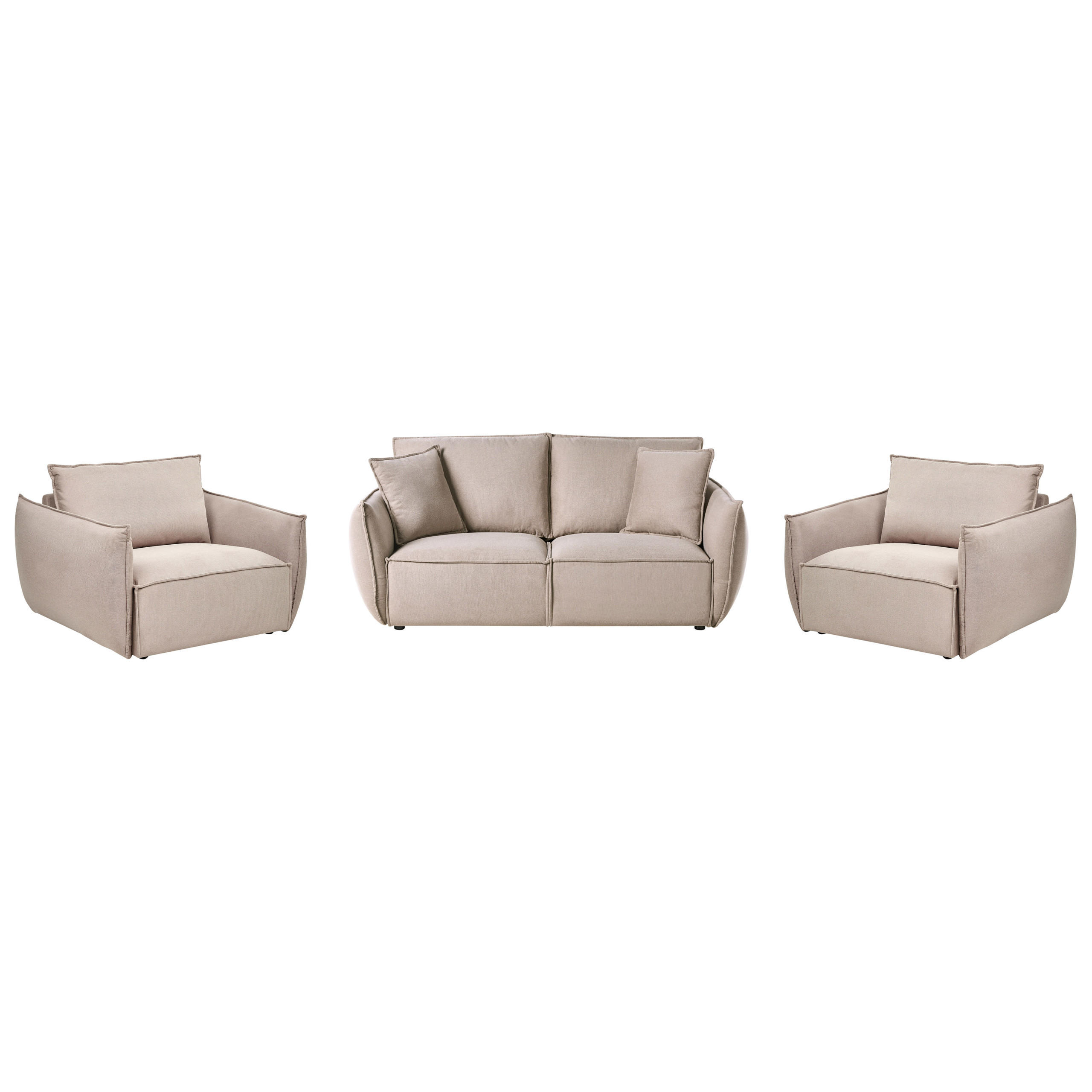 SET CANAPELE cu 5 locuri textil taupe Kunes
