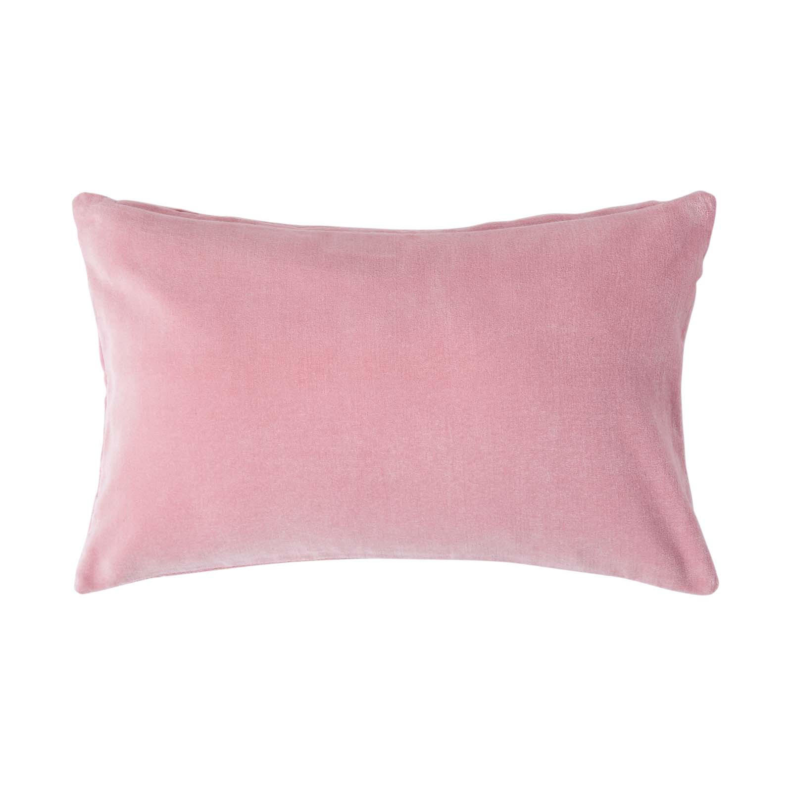 KISSENHÜLLE Baumwollsamt rosa 30/50 cm - Rosa, Textil (30/50cm) - Homescapes